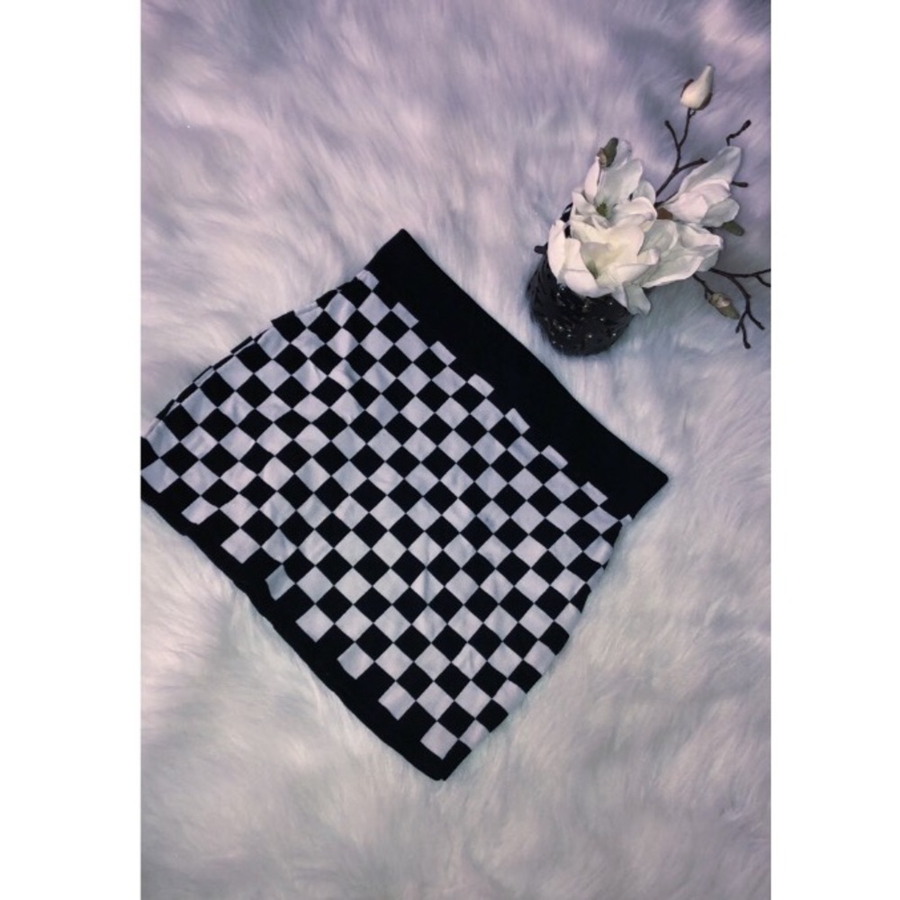 Checkerboard Mini Skirt